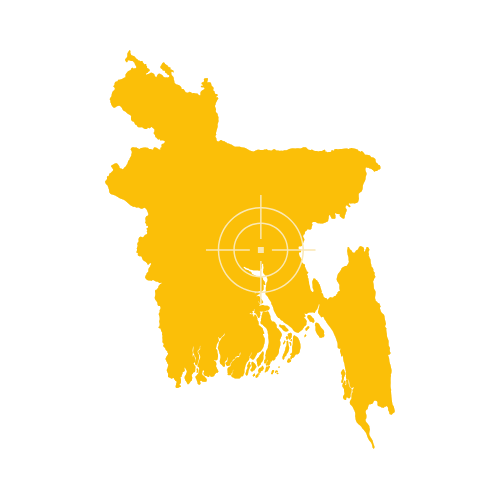 Map of Bangladesh with rivers and divisions