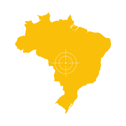 Map of Brazil showing states and major cities