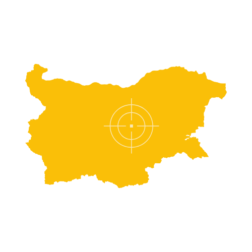 Map of Bulgaria showing provinces and major cities