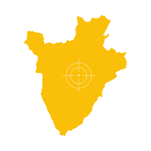 Map showing Burundi’s provinces and major towns