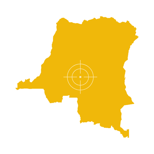 Map of the Democratic Republic of the Congo showing provinces