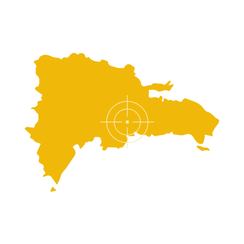 Map of the Dominican Republic showing provinces and major cities