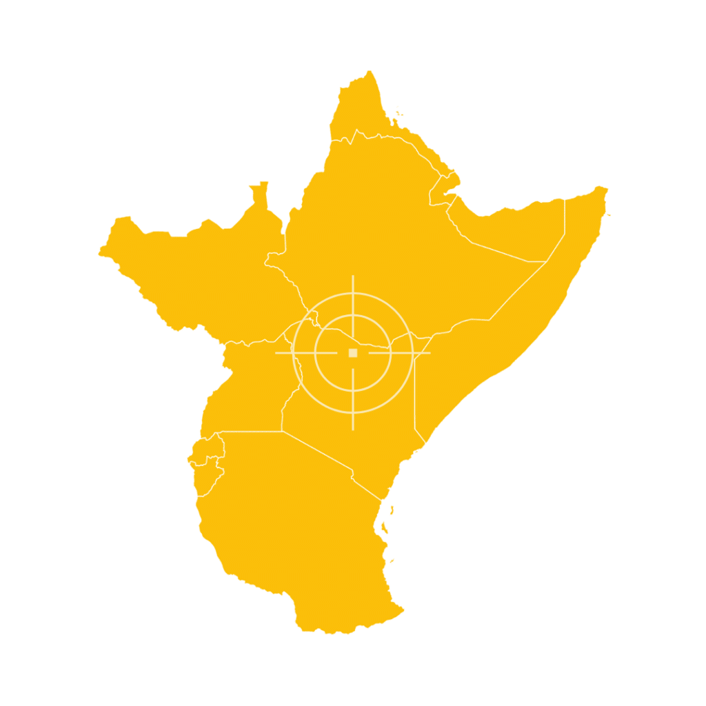 East Africa sub-region map with Rift Valley