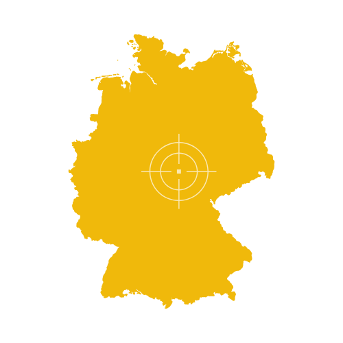 Map of Germany showing states and major cities