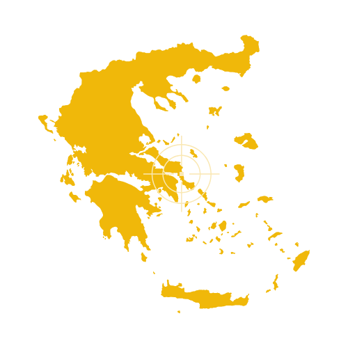 Map of Greece showing regions and major cities