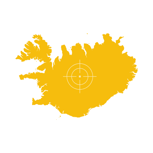 Iceland Map Showing Regions and Towns
