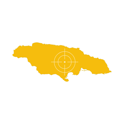 Jamaica Map Showing Parishes and Towns