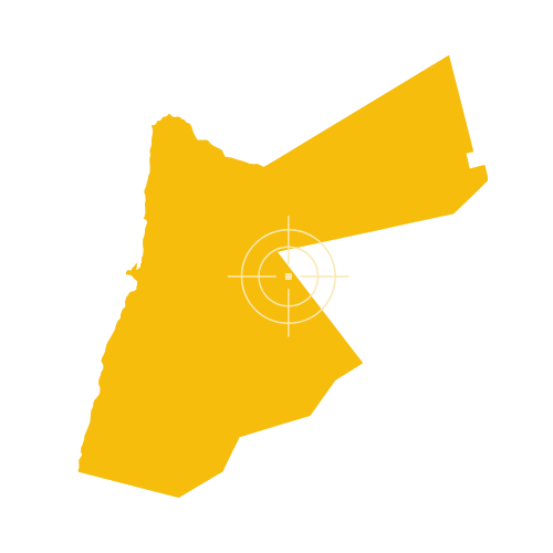 Jordan Map Showing Governorates and Cities