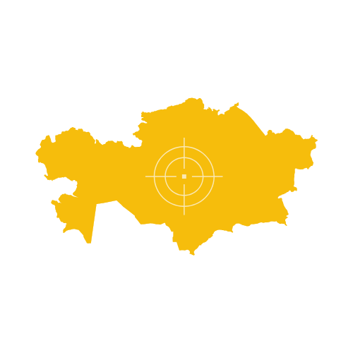 Kazakhstan Map Showing Regions