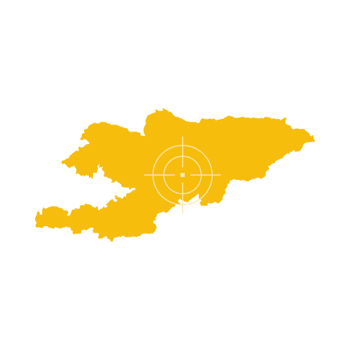 Kyrgyzstan Map Showing Regions
