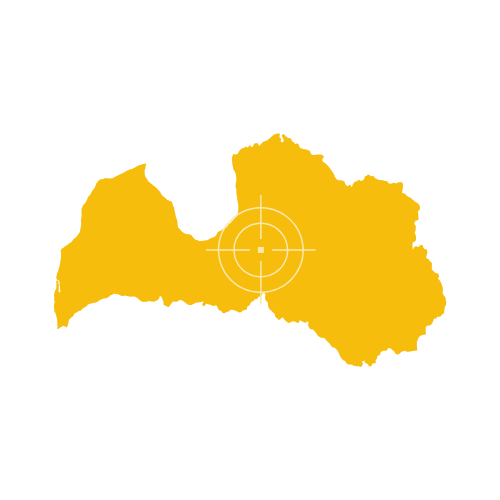 Latvia Map Showing Regions