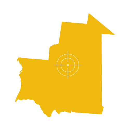 Mauritania Map Showing Cities and Desert Features