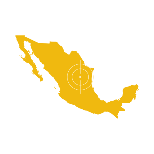 Mexico Map Showing States and Major Cities