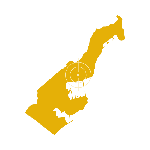 Monaco Map Showing City Districts