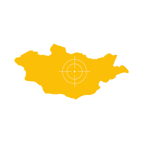 Mongolia Map Showing Provinces and Cities