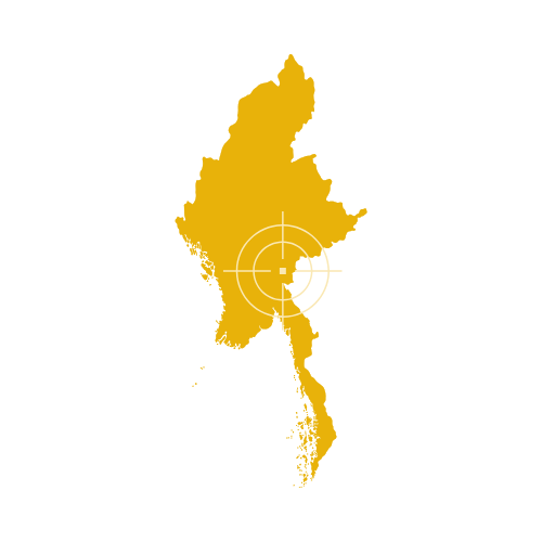 Myanmar Map Showing States and Cities