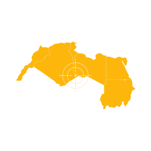 North Africa sub-region map along the Mediterranean coast