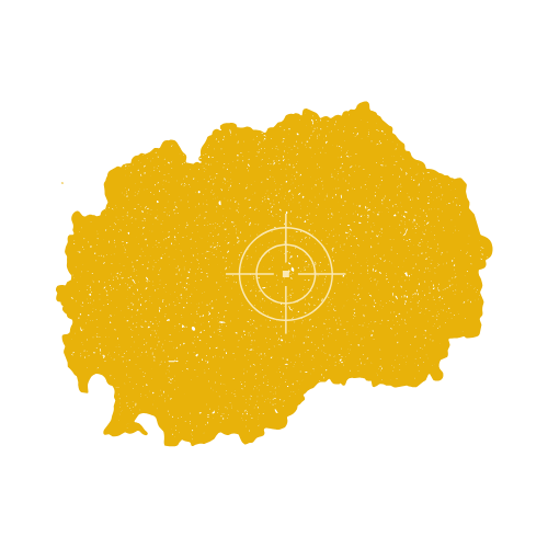 North Macedonia Map Showing Municipalities and Cities