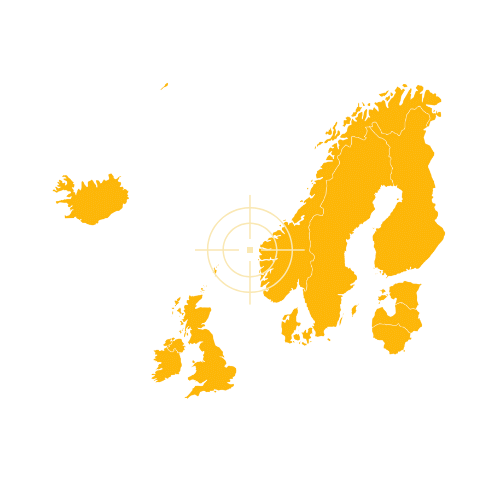 Northern Europe sub-region map with Nordic countries