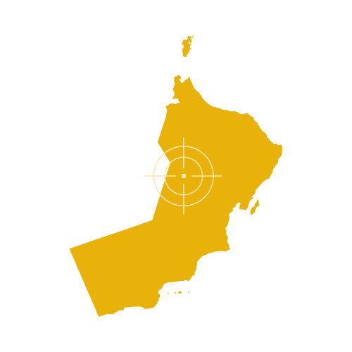 Oman Map Showing Governorates and Cities