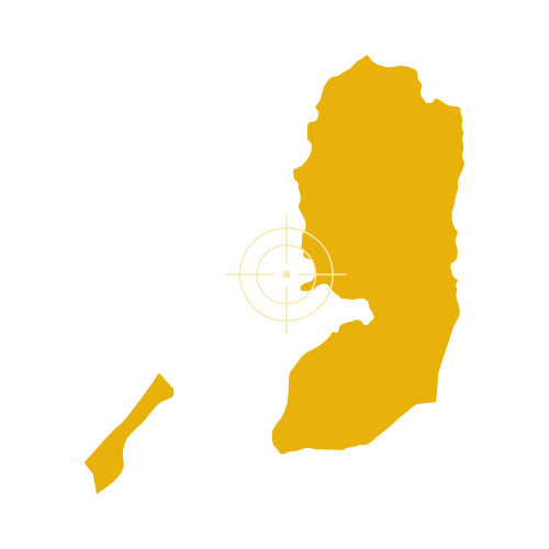 Comprehensive map of Palestine showing major cities, key regions, and surrounding territories.