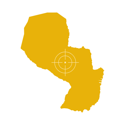 Paraguay Map Showing Departments and Cities