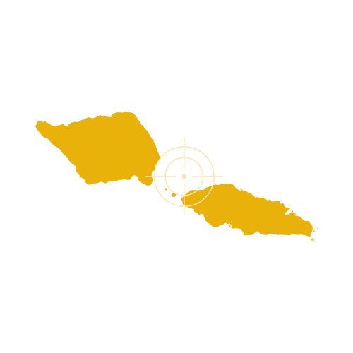 Samoa Map Showing Islands and Major Towns