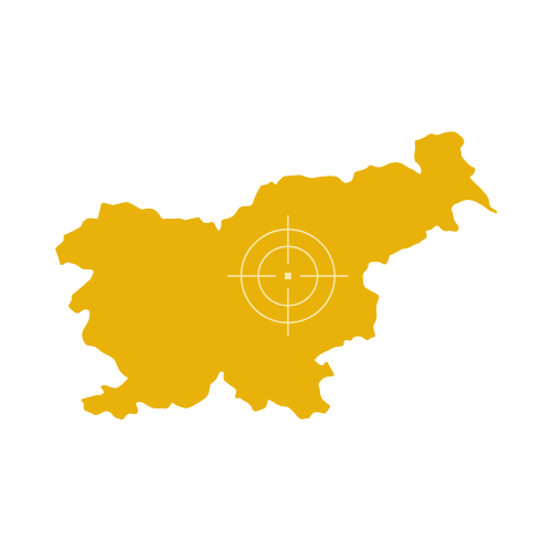 Slovenia Map Showing Municipalities and Cities