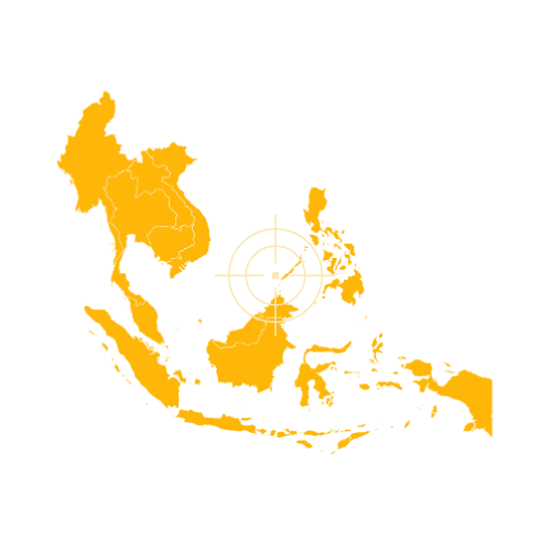 Southeast Asia sub-region map with mainland and islands