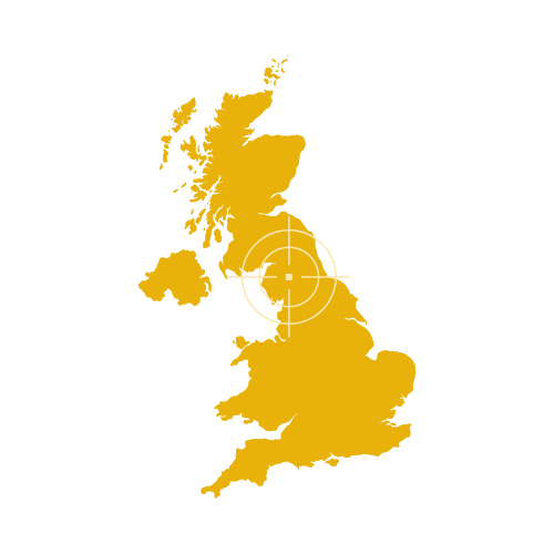 Map of the United Kingdom showing England, Scotland, Wales, and Northern Ireland.