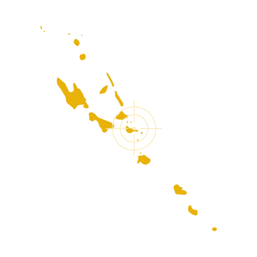 Map of Vanuatu showing island chains across the Pacific Ocean.