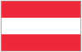 Flag of Austria with three horizontal stripes in red, white, and red