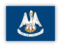 Flag of Louisiana with pelican feeding young