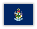 Flag of Maine with state coat of arms