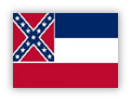 Flag of Mississippi with magnolia and stars