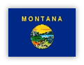 Flag of Montana with state seal on blue field