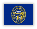 Flag of Nebraska with state seal on blue background