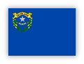 Flag of Nevada with silver star and sagebrush
