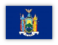 Flag of New York with state coat of arms
