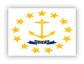 Flag of Rhode Island with anchor and stars