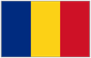 Flag of Romania with blue yellow red vertical stripes