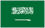 Flag of Saudi Arabia green field with white Arabic inscription and sword