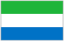 Flag of Sierra Leone green white blue horizontal stripes