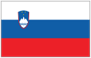 Flag of Slovenia white blue red stripes with coat of arms