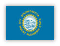 Flag of South Dakota with sun and state seal