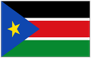 Flag of South Sudan black red green stripes with blue triangle and star