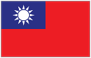 Flag of Taiwan red field with blue canton and white sun
