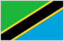 Flag of Tanzania green black yellow diagonal stripes blue