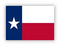 Flag of Texas with single star and red, white, blue stripes