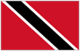 Flag of Trinidad and Tobago red with black diagonal band bordered white